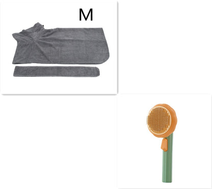 PetGlow Self-Cleaning Cat & Dog Grooming Brush