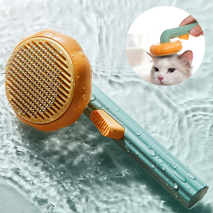 PetGlow Self-Cleaning Cat & Dog Grooming Brush