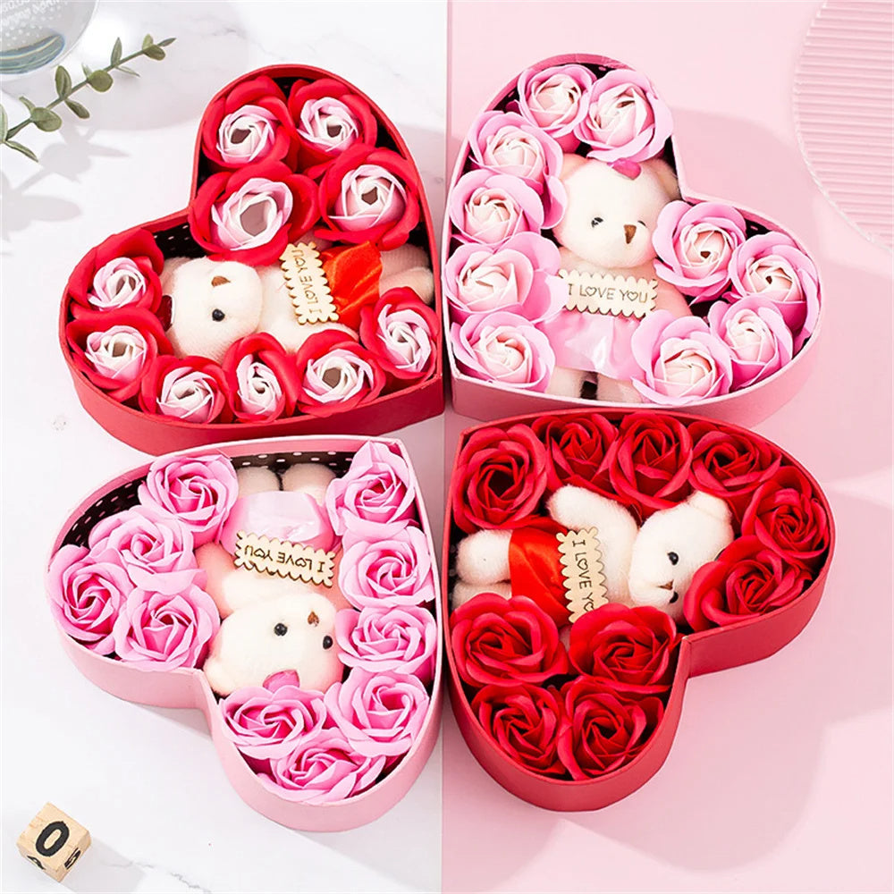 EverBloom Heart-Shaped Rose Soap Gift Box