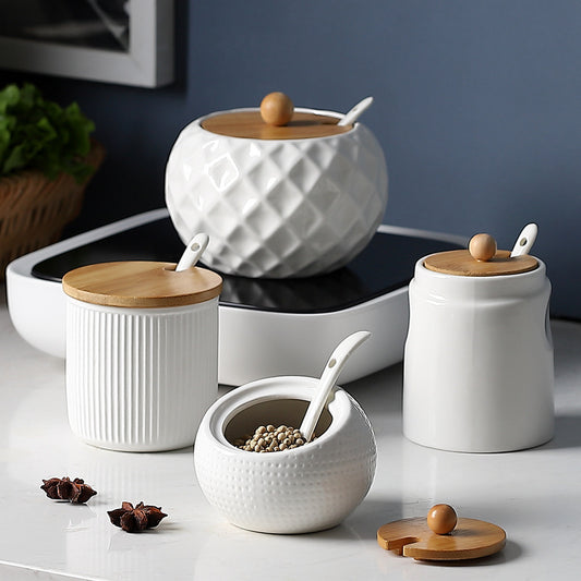 OrientalSpice Ceramic Storage Jars – Elegant Chinese-Inspired Kitchen Collection
