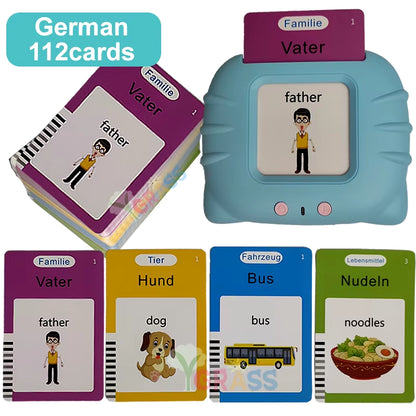 Educational Learning Talking Flash Cards for Kids, Audio Book, Gift, English Language, Russian, Spanish, French