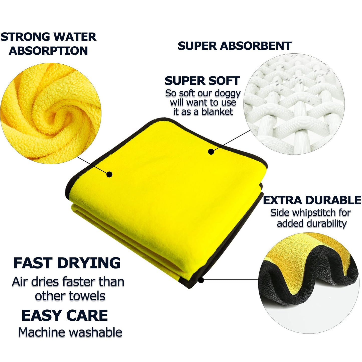 QuickDry Comfort Robe – Ultra-Absorbent Microfiber Pet Towel