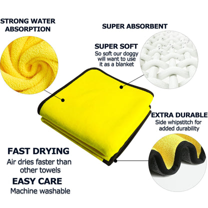 QuickDry Comfort Robe – Ultra-Absorbent Microfiber Pet Towel