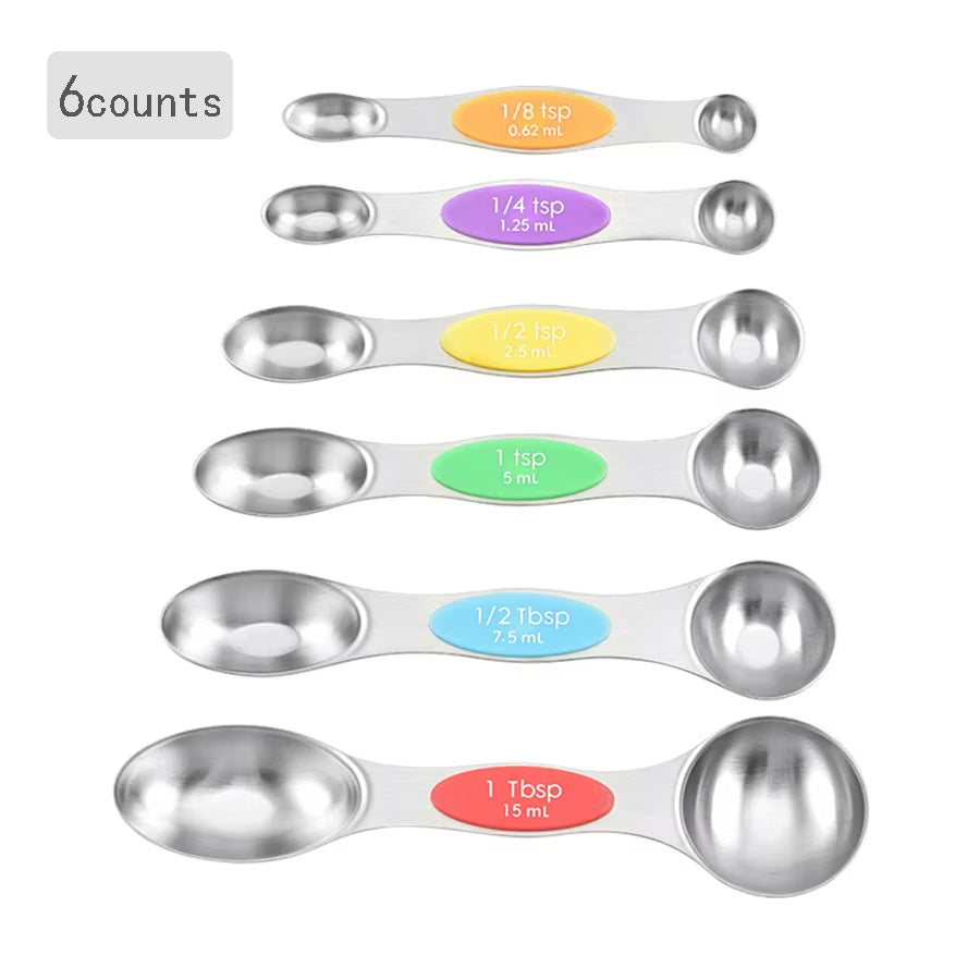 🌟 Effortless Precision in Every Pinch – 8-Piece Magnetic Measuring Spoon Set