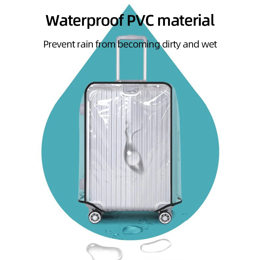 18-30Inch Clear Suitcase Cover Protector PVC Suitcase Cover Protectors Scratch-Resistant Trolley Case Cover for Wheeled Suitcase