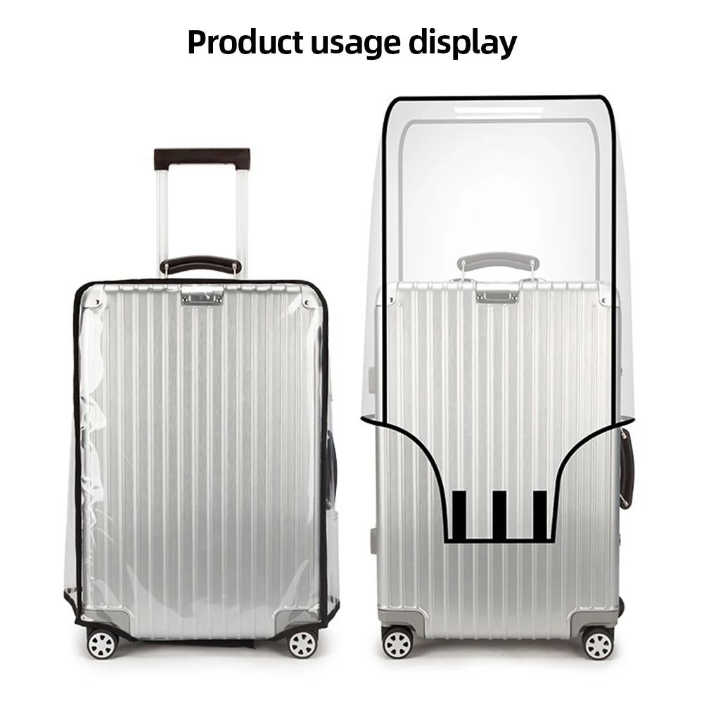 18-30Inch Clear Suitcase Cover Protector PVC Suitcase Cover Protectors Scratch-Resistant Trolley Case Cover for Wheeled Suitcase