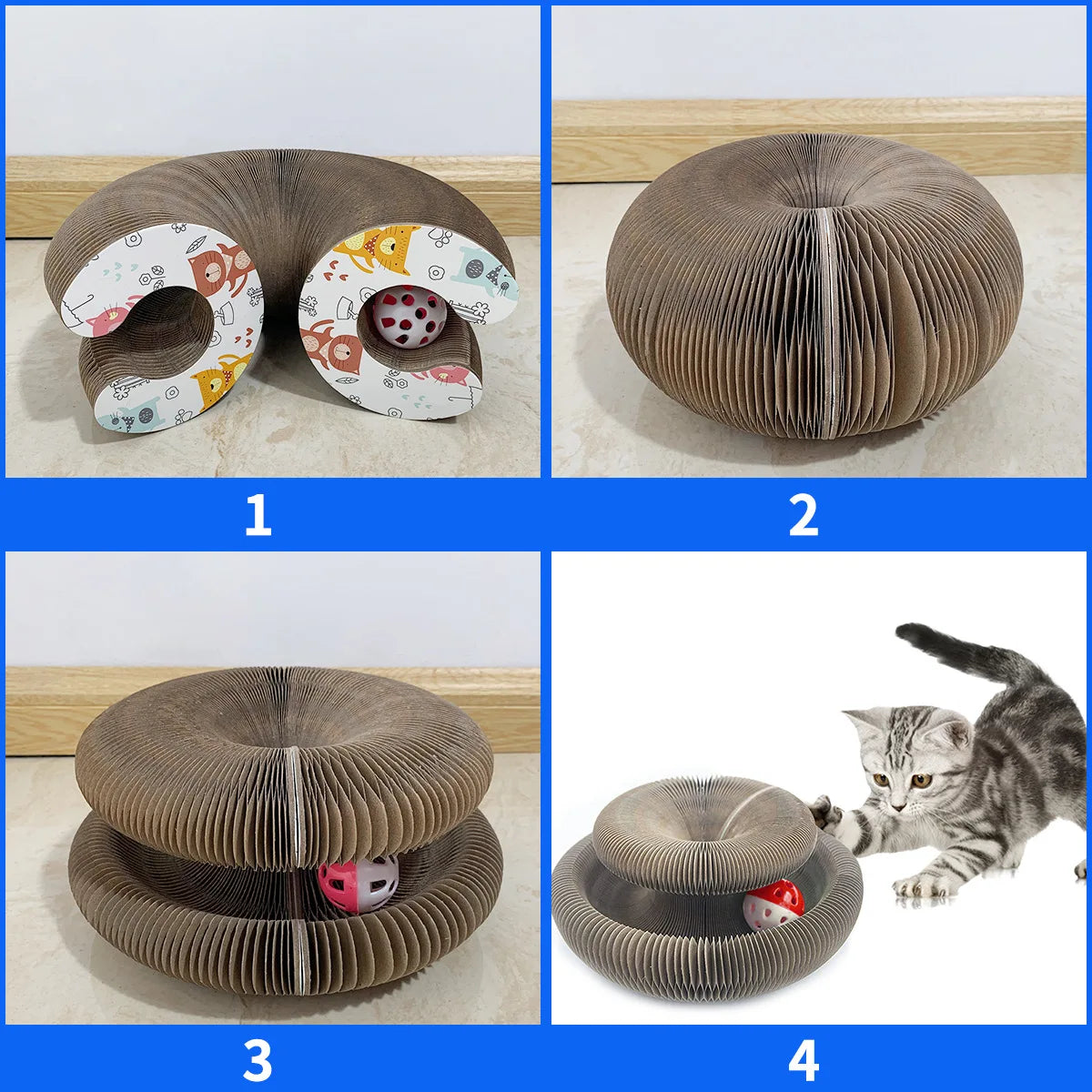 🧠 Shape, Scratch & Play – The Ultimate Cat Enrichment Toy 