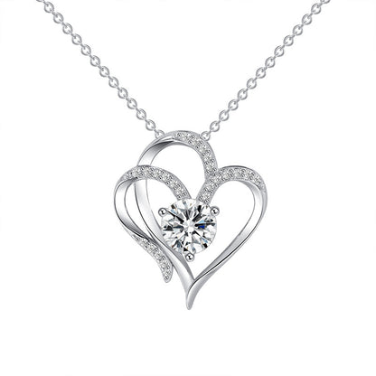 Sparkling Double Love Necklace