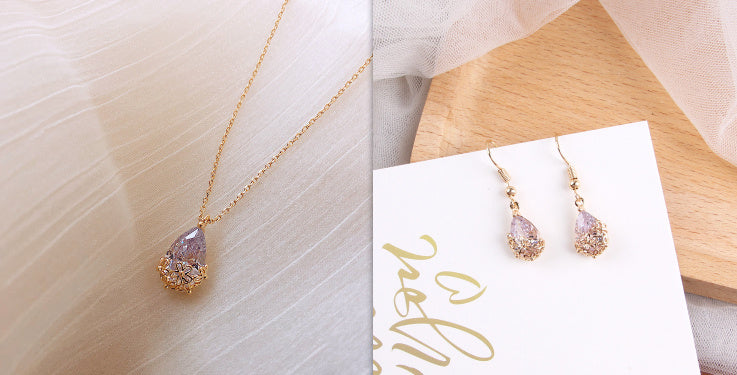 LumiDrop Crystal Pendant Necklace