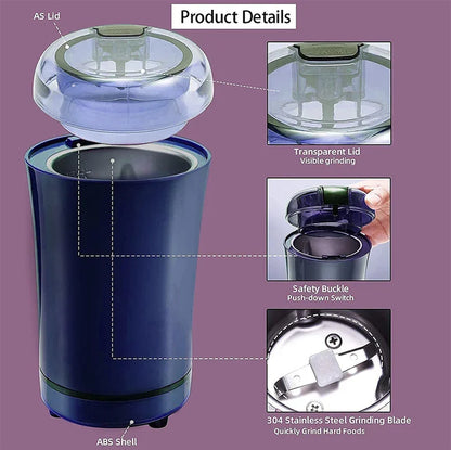 ⚡ GrindPro™ 2024 – Multi-Purpose Mini Electric Grinder for Coffee, Spices & More