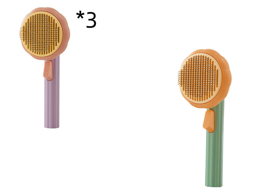 PetGlow Self-Cleaning Cat & Dog Grooming Brush