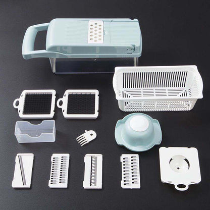 7-in-1 Multifunctional Vegetable Cutter – Effortless Slicing, Dicing & Shredding!