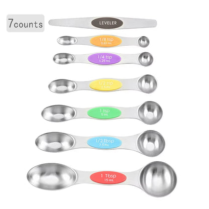 🌟 Effortless Precision in Every Pinch – 8-Piece Magnetic Measuring Spoon Set