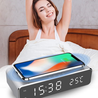 Wake Up Smarter: LED Alarm Clock & Wireless Charging Station for a Stress-Free Morning