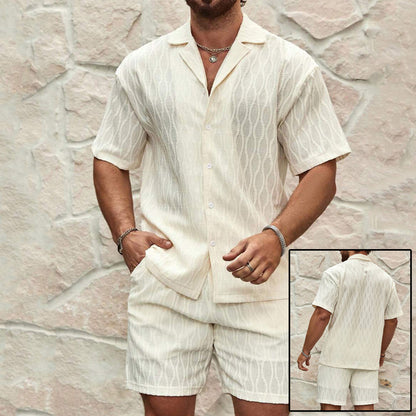 Effortless Summer Style: Men's Casual 2-Piece Tracksuit Set