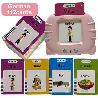 Educational Learning Talking Flash Cards for Kids, Audio Book, Gift, English Language, Russian, Spanish, French