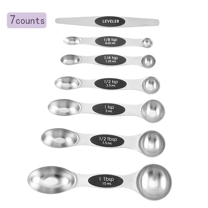 🌟 Effortless Precision in Every Pinch – 8-Piece Magnetic Measuring Spoon Set