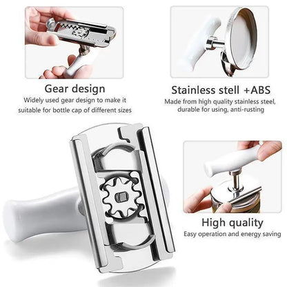 Effortless Arthritis Jar Opener Adjustable Jar Opener Stainless Steel Lids off Jar Opener Bottle Opener Can Opener