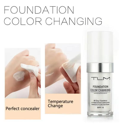 Cosmetics  Foundation Magic Color Changing Foundation Liquid Soft Matte Longlasting Hydrating Makeup Base Maquiagem Wholesale